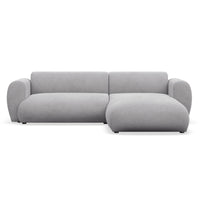 Kampinė sofa-lova EMIA, pilka, dešinė