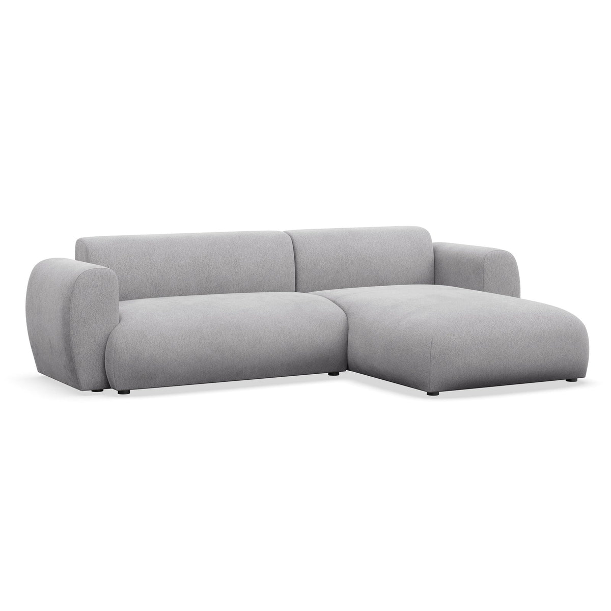 Kampinė sofa-lova EMIA, pilka, dešinė