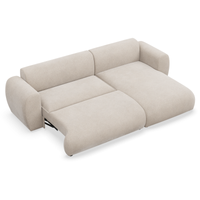 Kampinė sofa-lova EMIA, smėlinė, dešinė