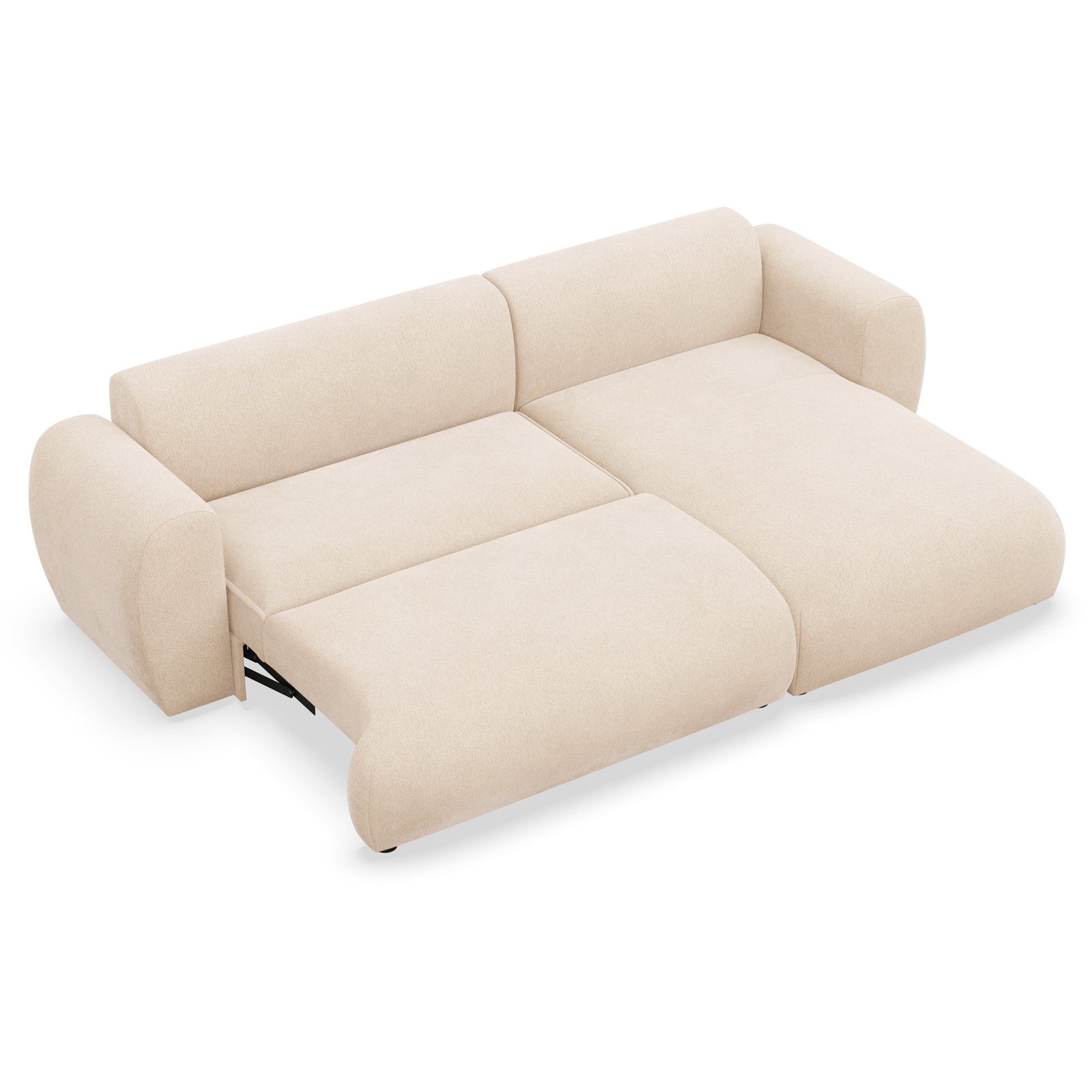 Kampinė sofa-lova EMIA, šviesiai smėlinė, dešinė