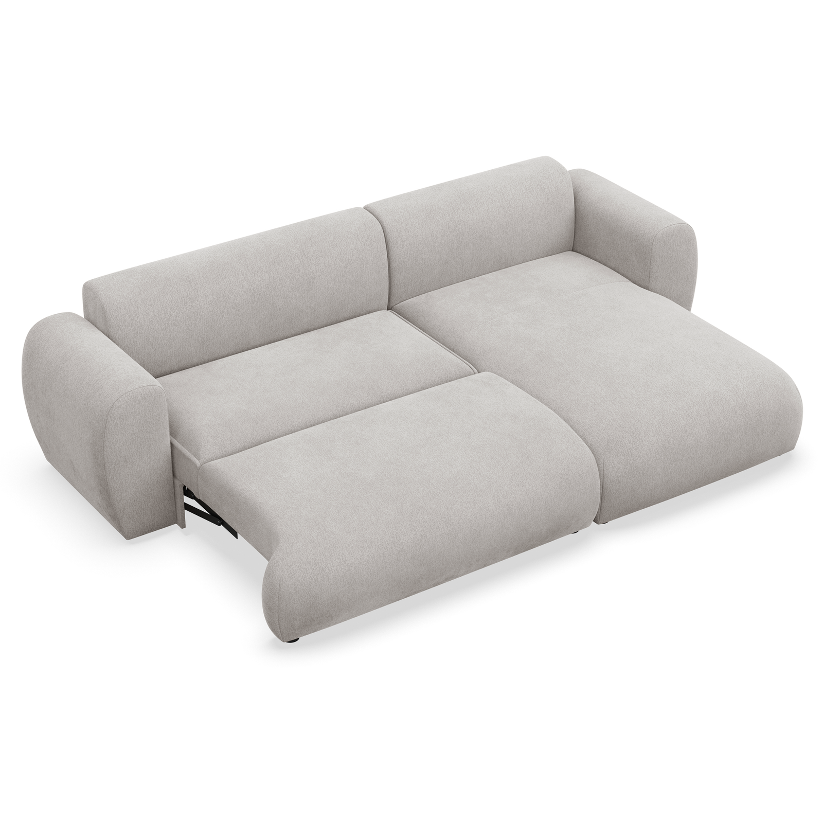 Kampinė sofa-lova EMIA, šviesiai pilka, dešinė