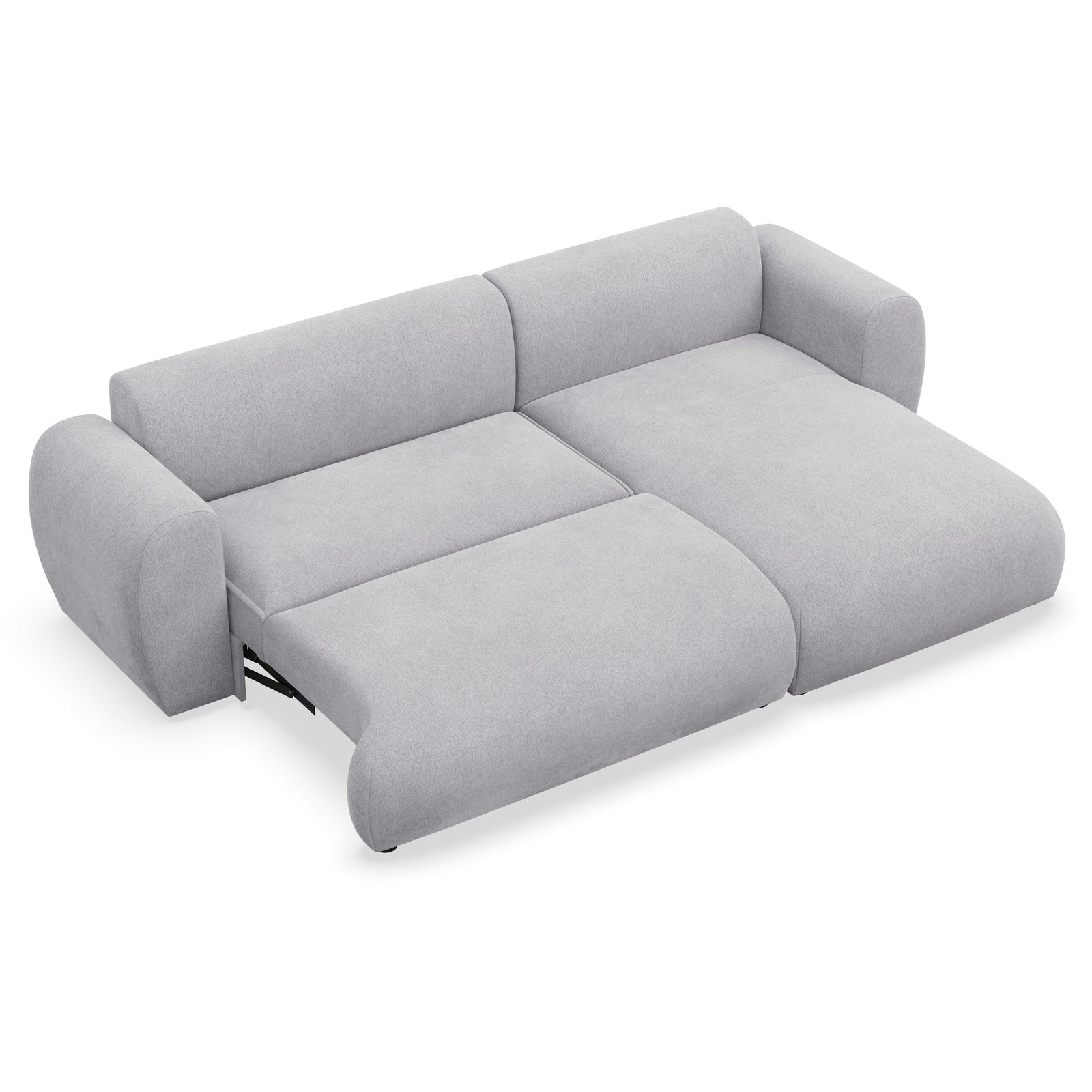 Kampinė sofa-lova EMIA, pilka, dešinė