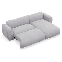 Kampinė sofa-lova EMIA, pilka, dešinė