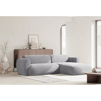 Kampinė sofa-lova EMIA, pilka, dešinė