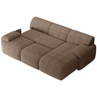 Kampinė sofa-lova HUGGLI, šviesiai ruda, dešinė