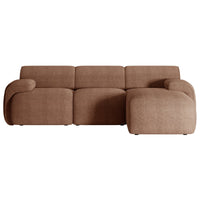 Kampinė sofa-lova HUGGLI, varinė, dešinė