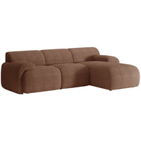 Kampinė sofa-lova HUGGLI, varinė, dešinė