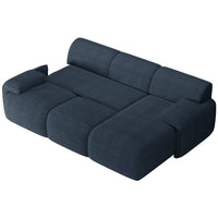 Kampinė sofa-lova HUGGLI, tamsiai mėlyna, dešinė