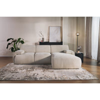 Kampinė sofa-lova HUGGLI, pilkai smėlinė, dešinė