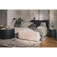 Kampinė sofa-lova HUGGLI, pilkai smėlinė, dešinė