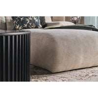 Kampinė sofa-lova HUGGLI, pilkai smėlinė, dešinė