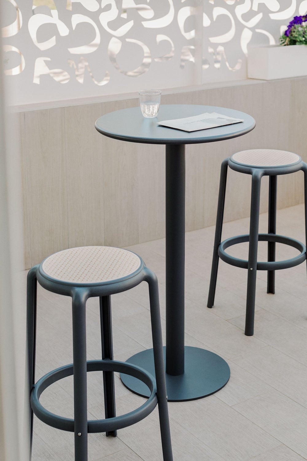Outdoor bar set MIZZI, 3 pcs, graphite grey