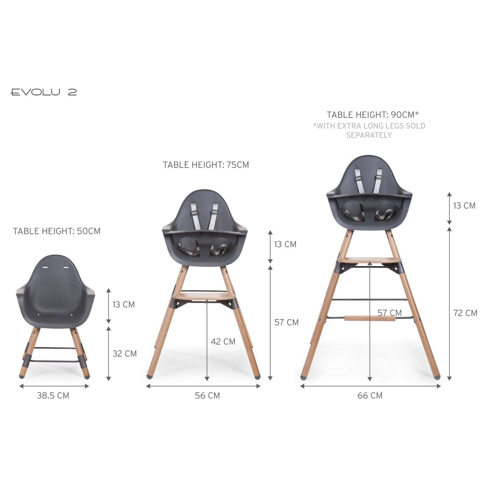 "Evolu 2" Maitinimo Kėdutė, Antracito - Namų Idėja