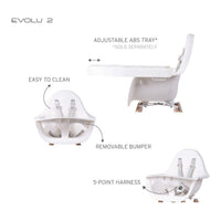 "Evolu 2" Maitinimo Kėdutė, Balta - Namų Idėja
