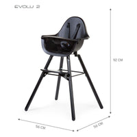 "Evolu 2" Maitinimo Kėdutė, Juoda - Namų Idėja