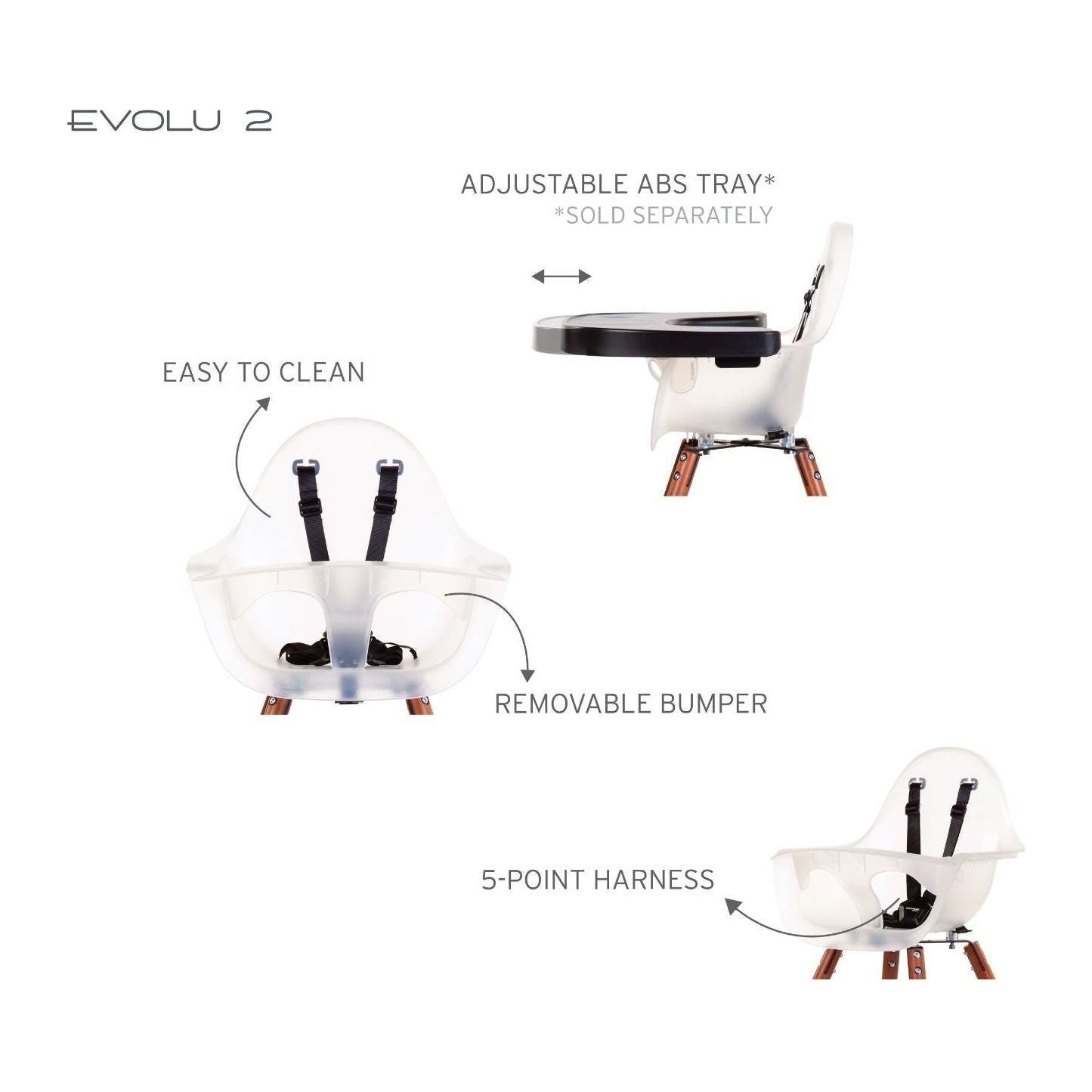 "Evolu 2" Maitinimo Kėdutė, Riešutmedžio - Namų Idėja
