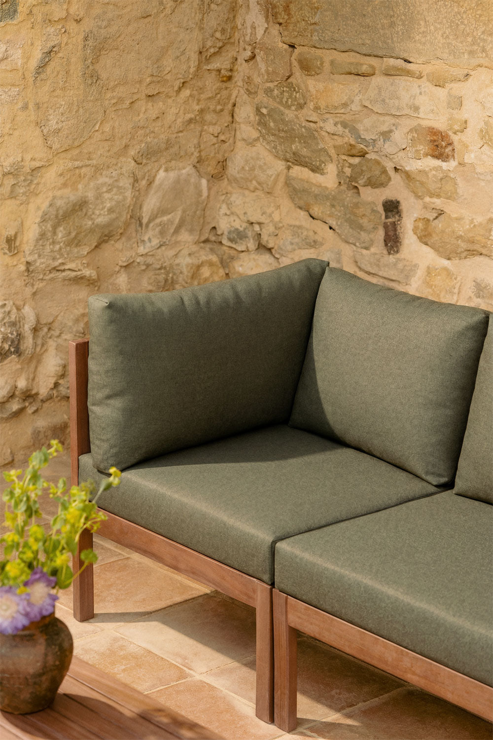 Outdoor corner module PARMA, olive