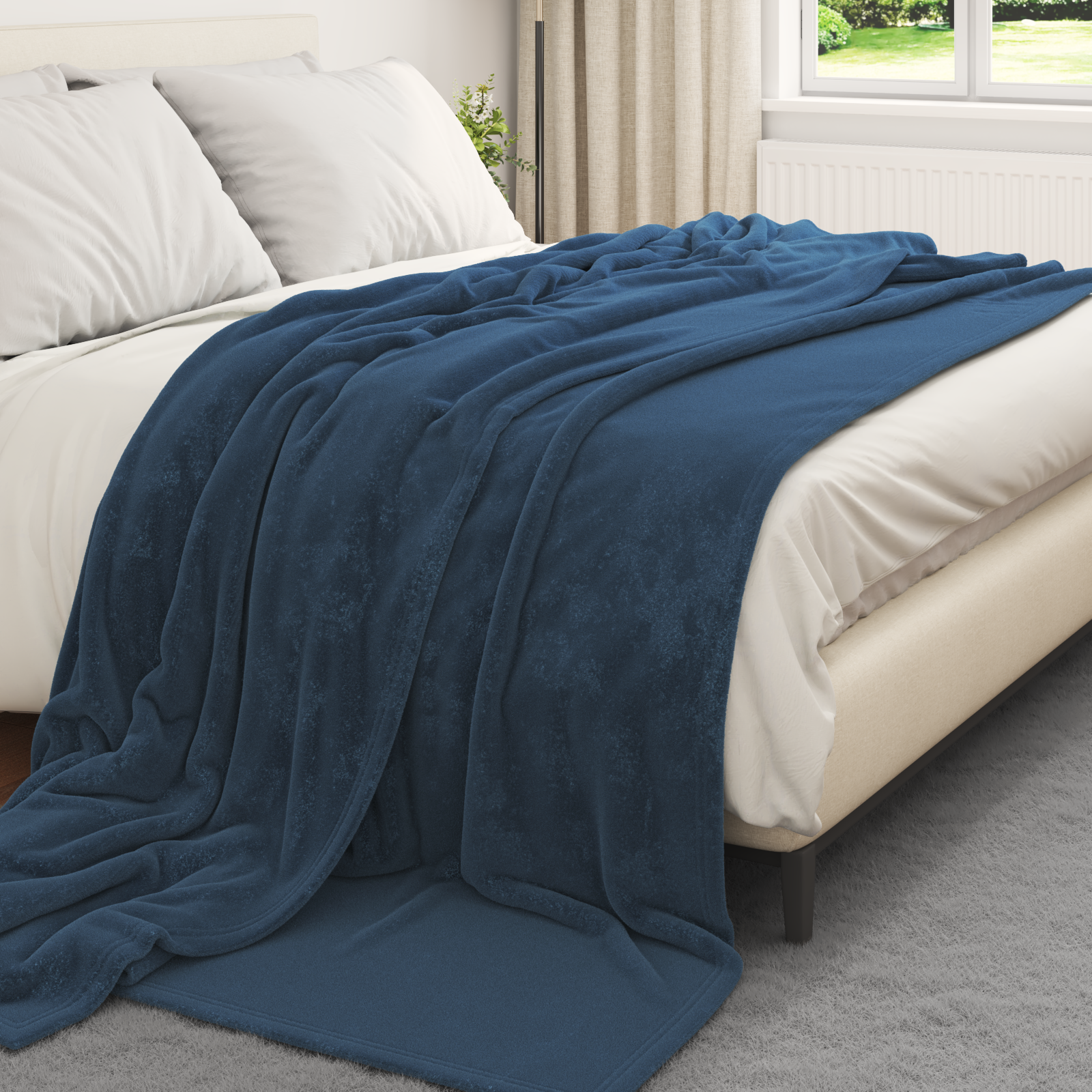Mesti antklodės 6 pcs Jūrinė mėlyna 220 x 240 cm Flysas