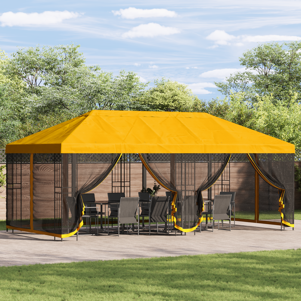 Paviljonas su šoninėmis sienelėmis 6 x 3 m Geltona