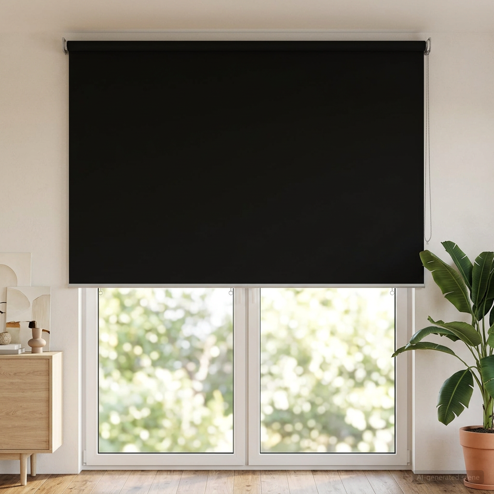 Ritininė užuolaida UV apsaugai Juoda 180 x 230 cm Poliesteris