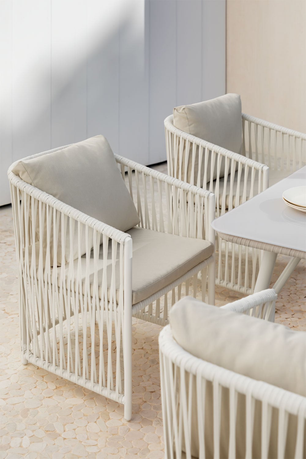 Outdoor armchair SOPHIE, white