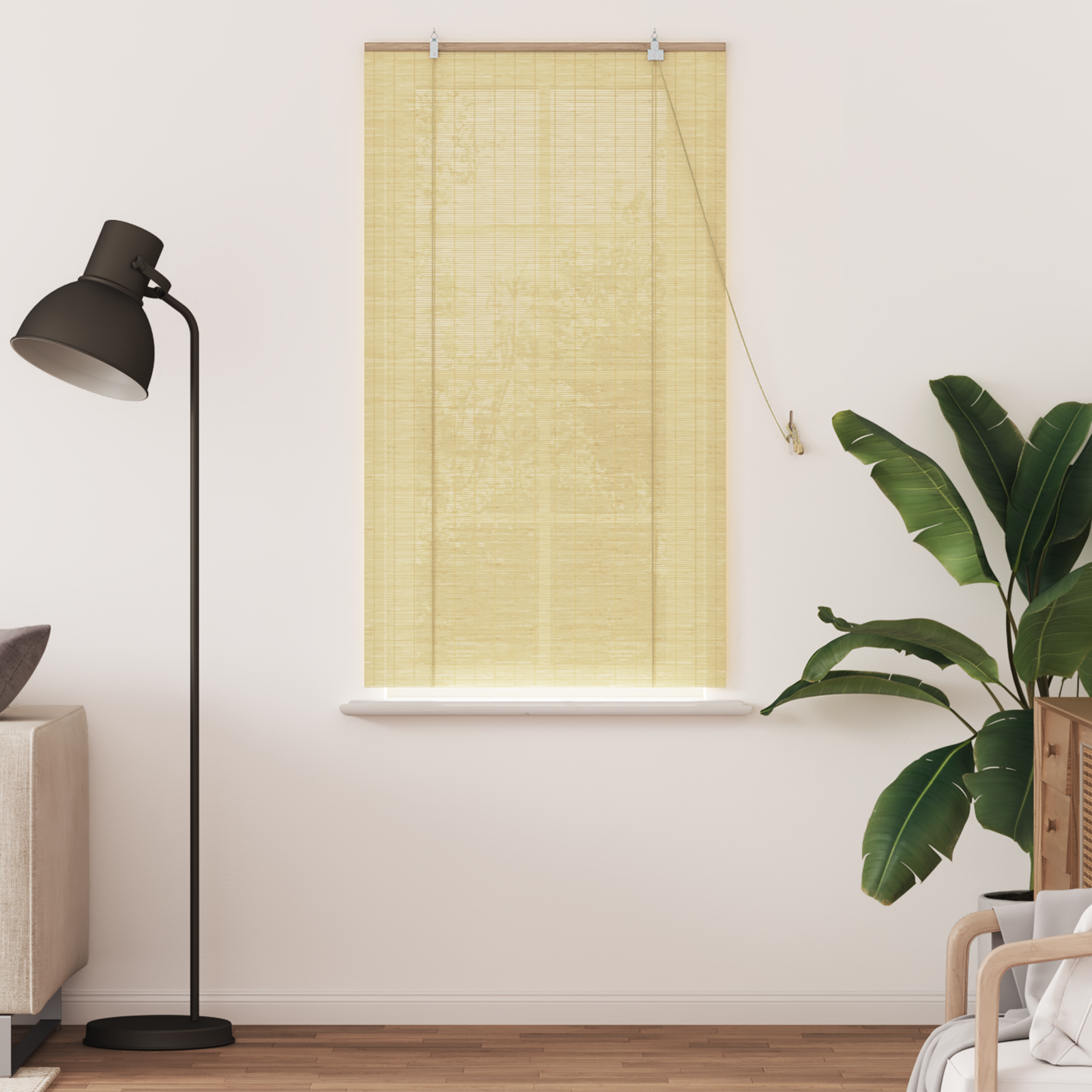 Roletas su užuolaidomis Gamta 90 x 160 cm bambukas