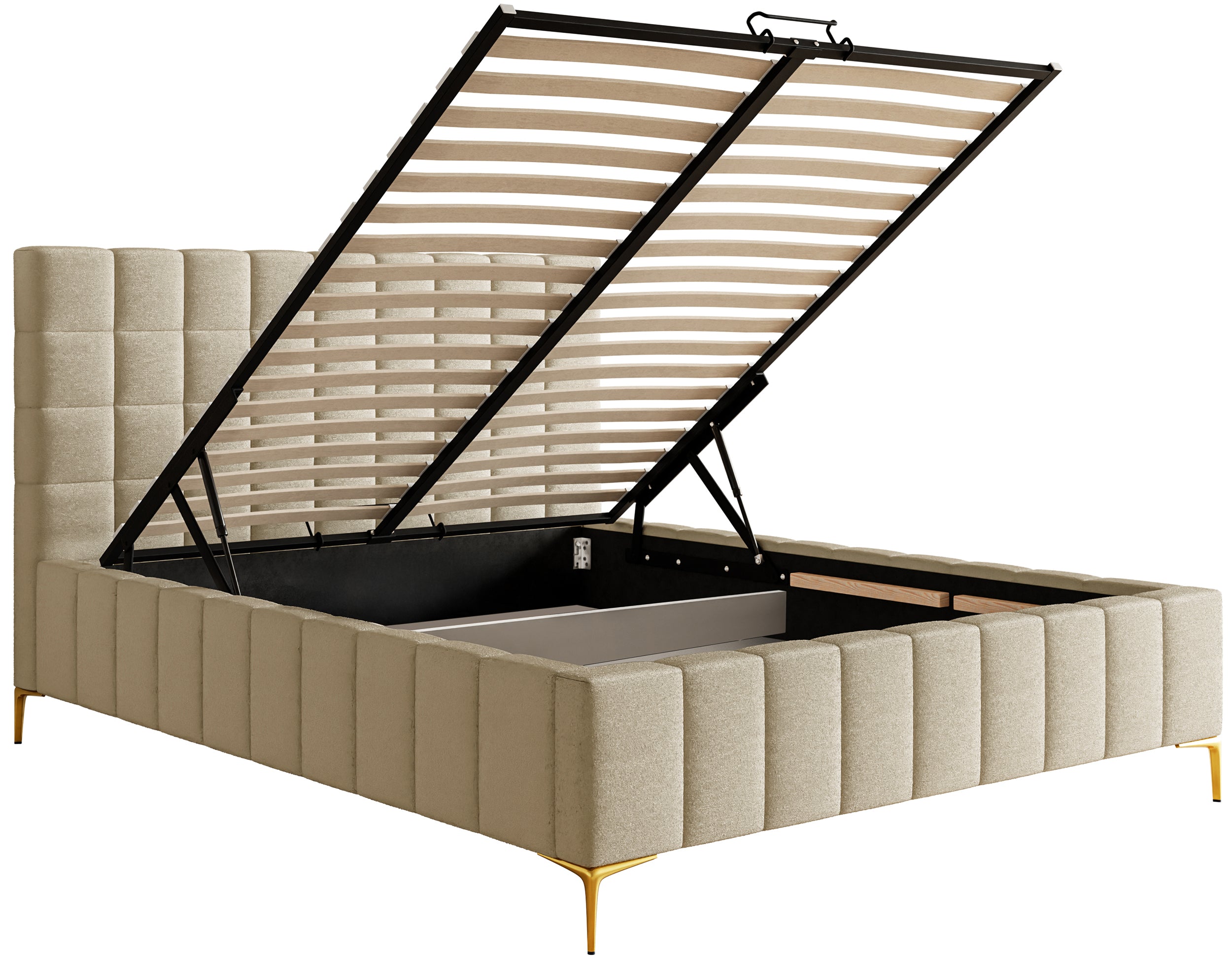 AURI bedroom bed, taupe