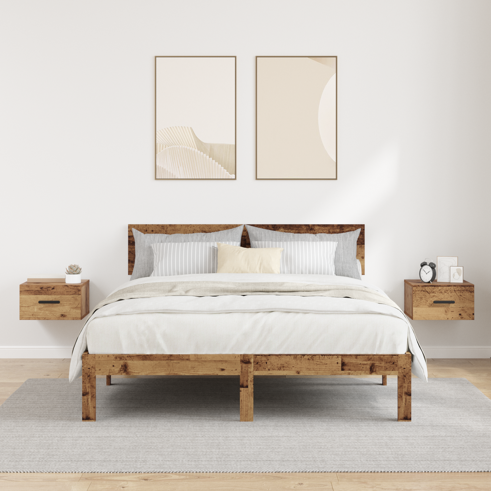 Šalia lovos spintelė 2 pcs Sena mediena 35 x 35 x 20 cm