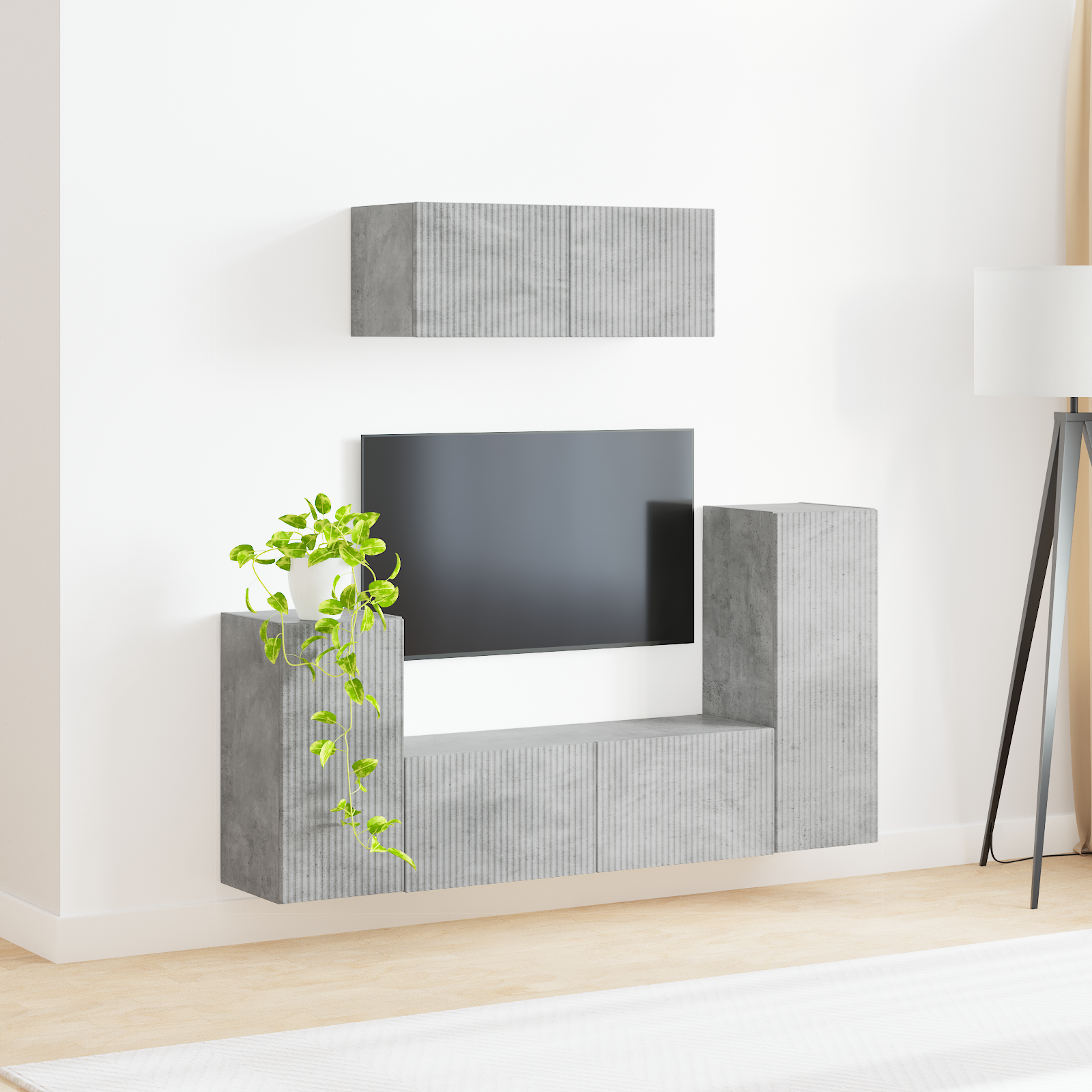 4 pcs Concrete grey