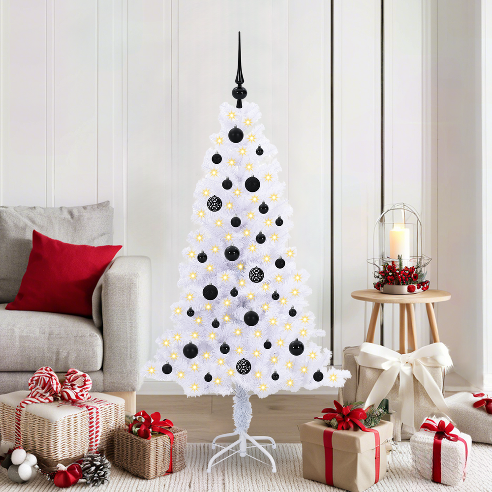 Mākslīgā Ziemassvētku eglīte SNOW GROVE, ar 150 LED Balta 150 gab.