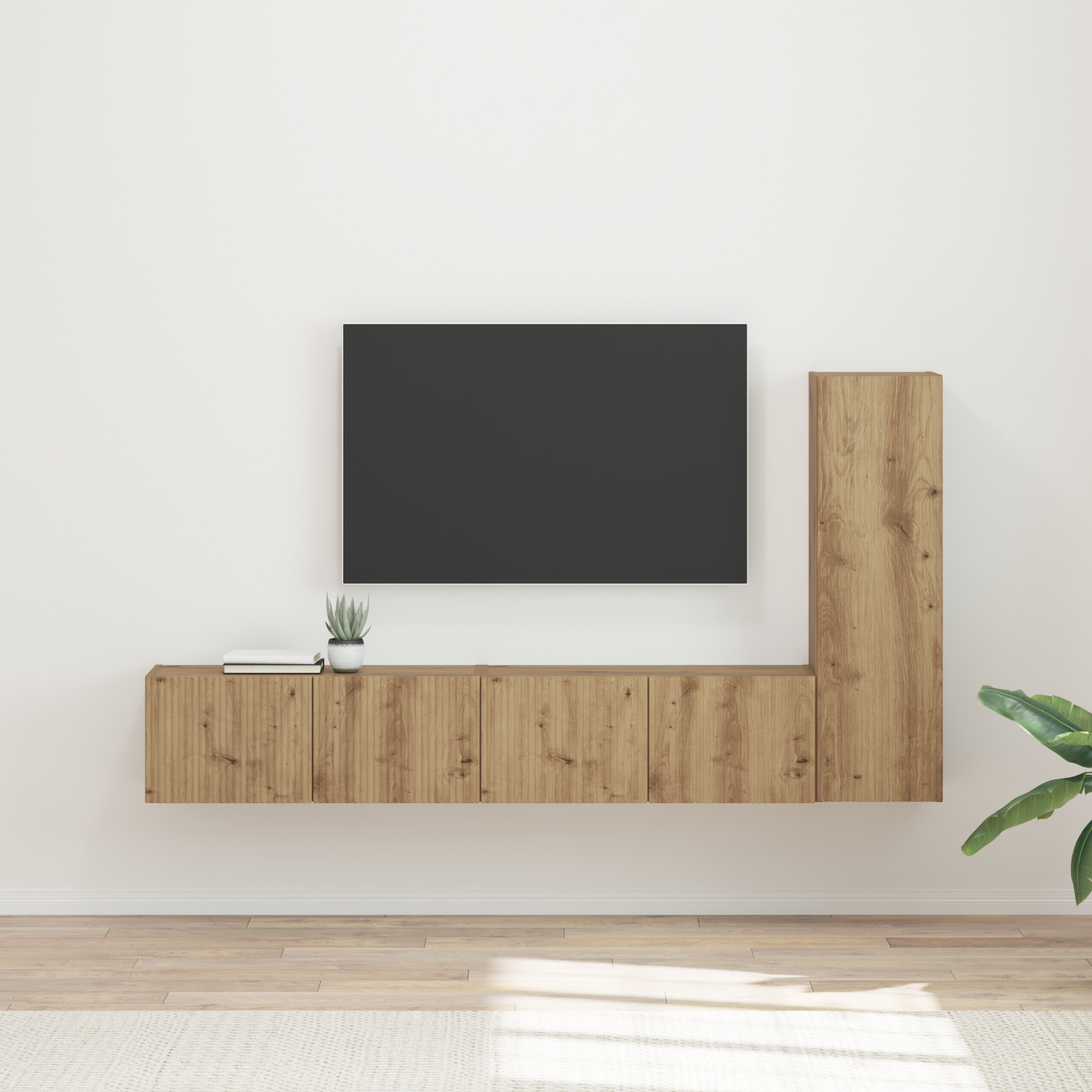 TV spintelių komplektas 2 pcs Amatininkų ąžuolas