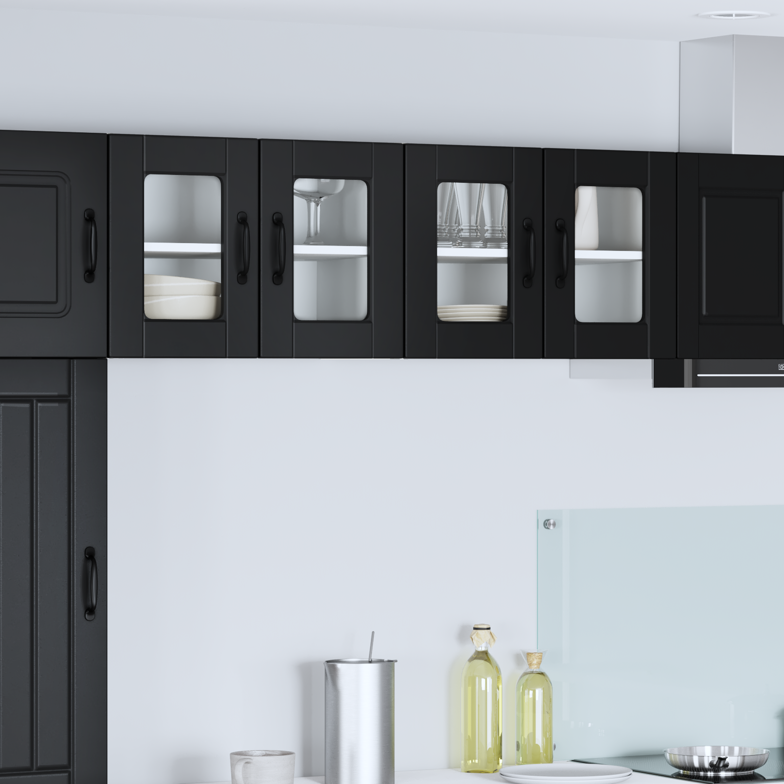 Virtuvės spintelė 2 pcs Juoda 60 x 31 x 40 cm Apdirbta mediena