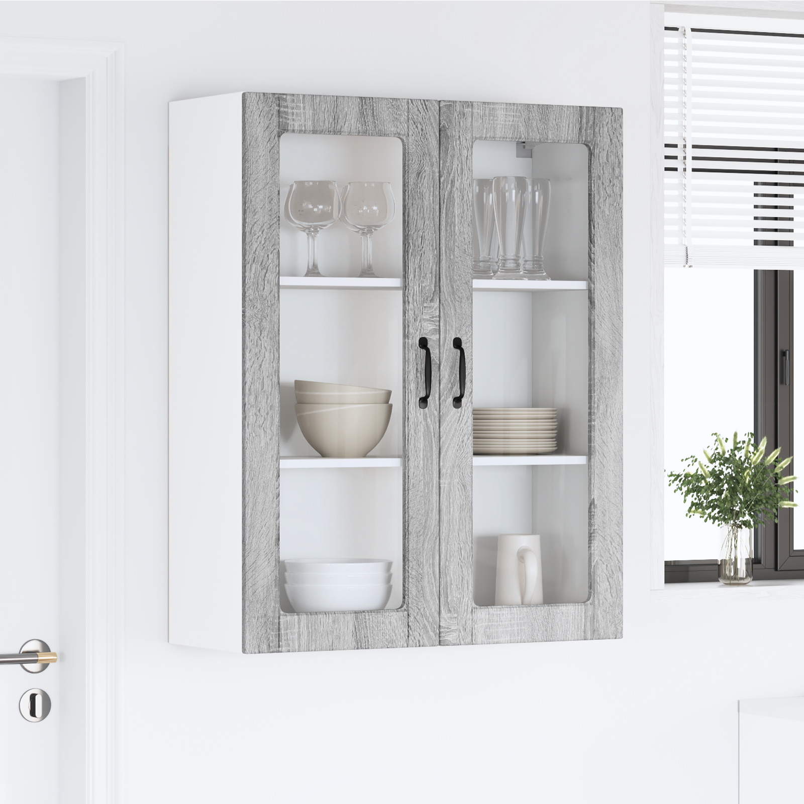 Virtuvės sieninė spintelė Pilkas Sonoma 80 x 31 x 100 cm