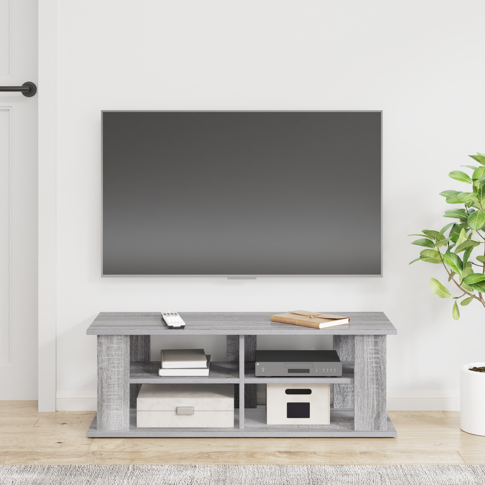 TV Stand Gray Sonoma 96 x 35 x 33.5 cm
