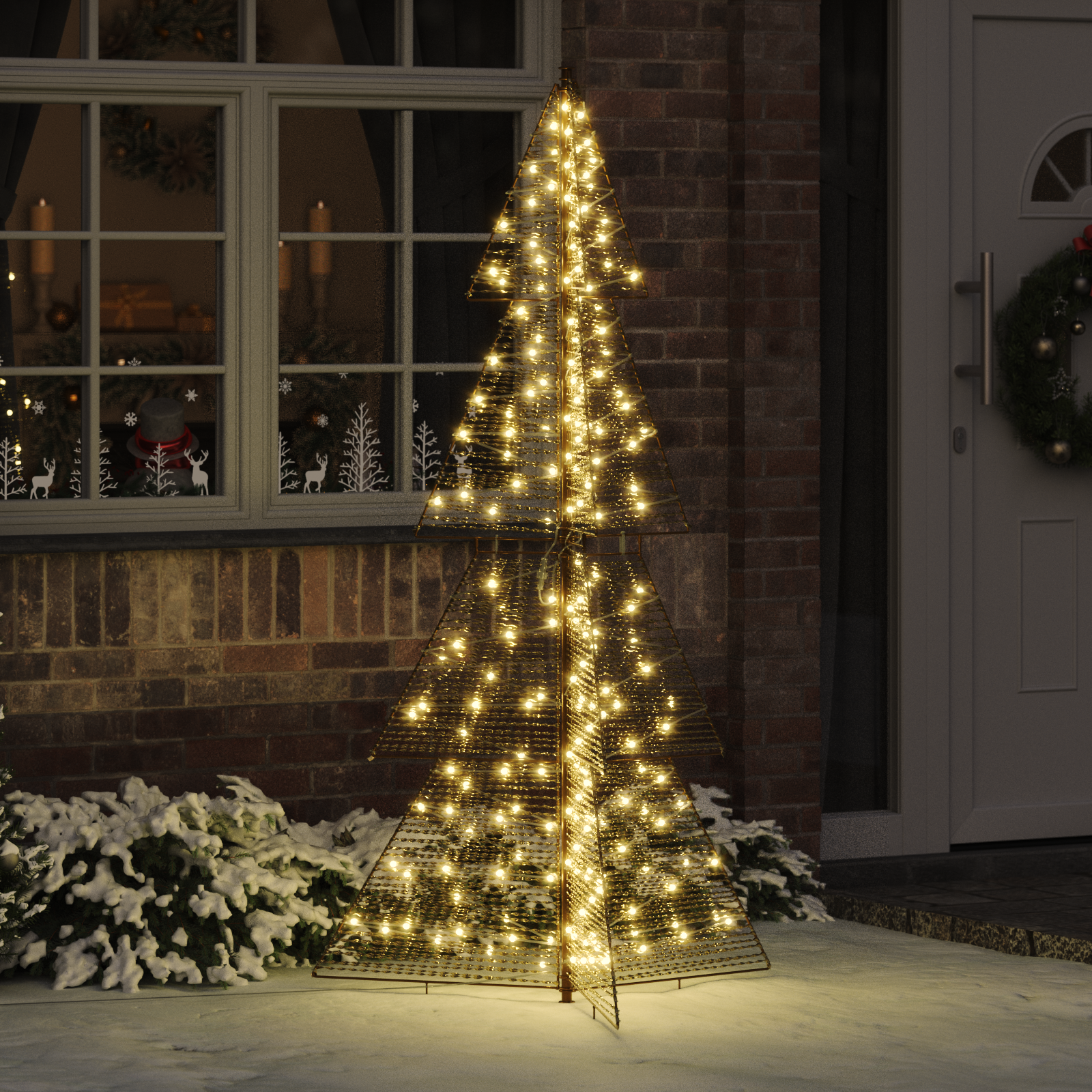 Kalėdų eglutė su 240 LED Šilta balta 180 cm PET