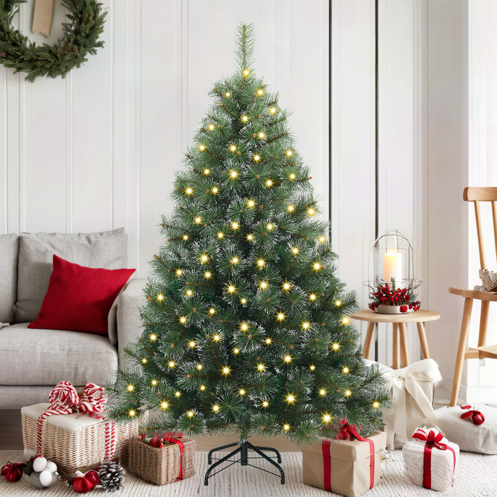 Mākslīgā Ziemassvētku eglīte AURORA POLAR, ar 150 LED Zaļa 150 cm. un