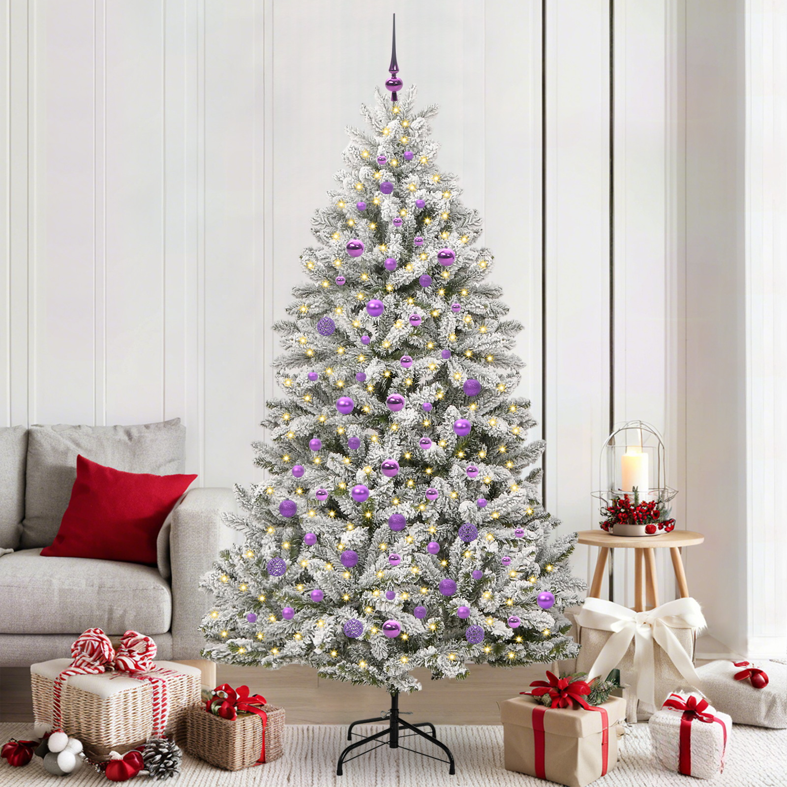 Dirbtinė Kalėdų eglutė BLOOM ARCTIC, Žalia ir balta 210 cm . , metalas