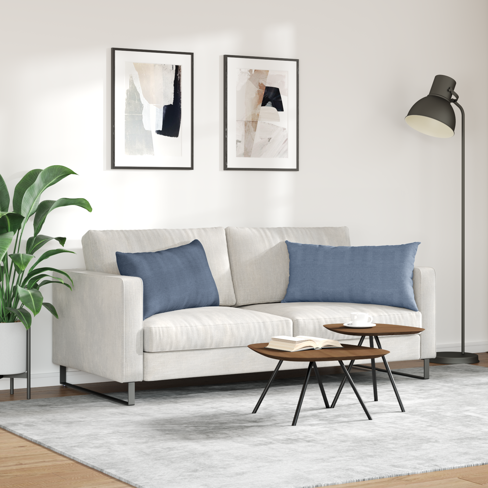 Dīvāna Spilveni 2 gab Zili 80 x 40 cm Kordura audums