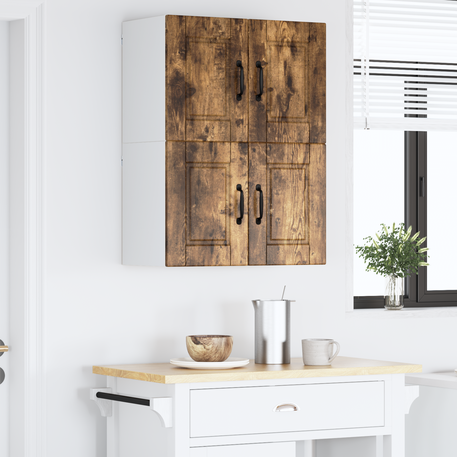 Virtuvės spintelė 2 pcs Rūkyta ąžuolas 60 x 31 x 40 cm