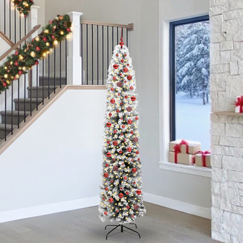 Artificial Christmas Tree Green 240 cm PVC, Steel and Plastic
