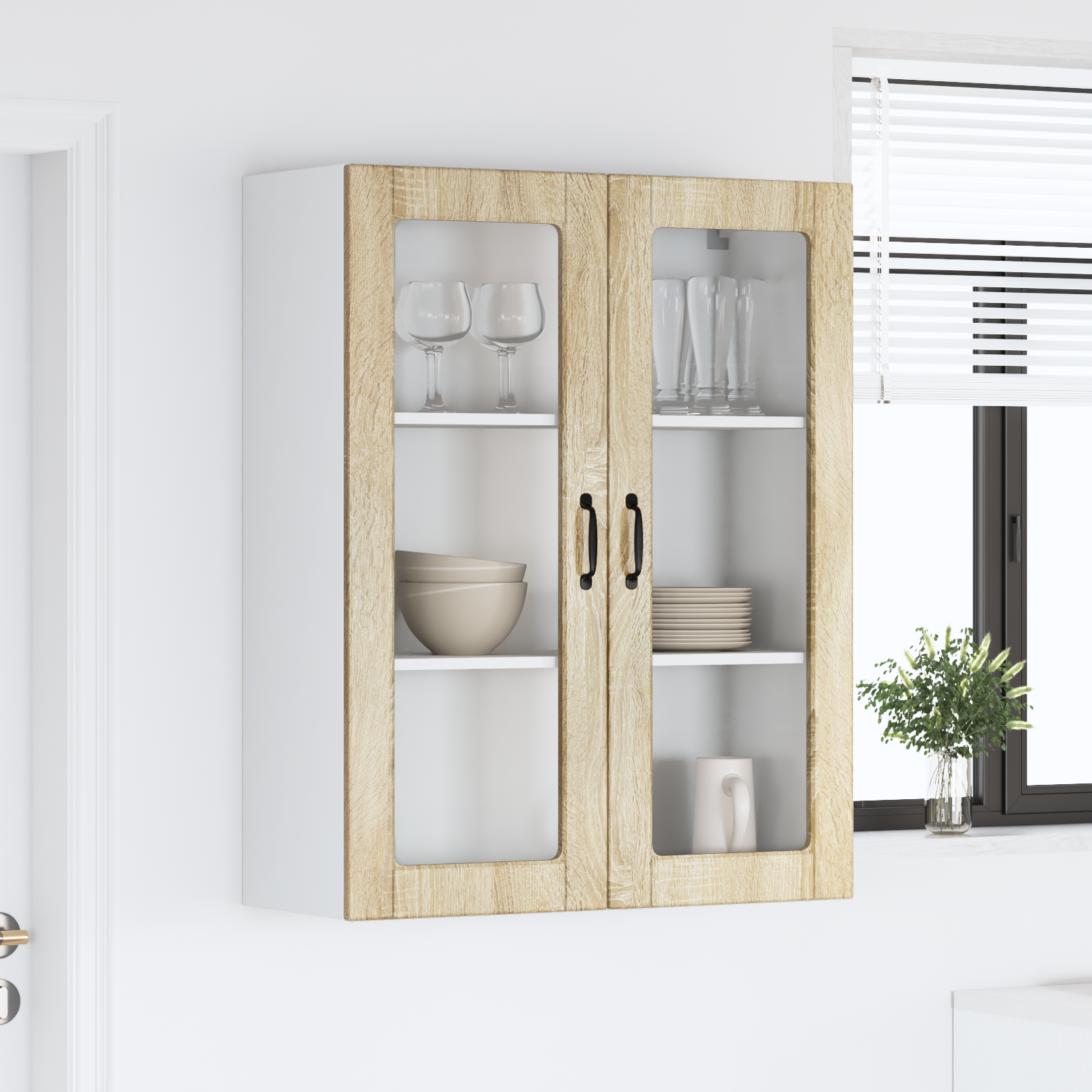 Kitchen Wall Cabinet Sonoma Oak 80 x 31 x 100 cm