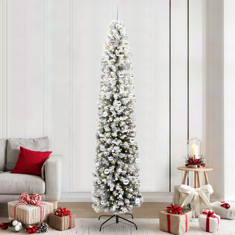 Artificial Christmas Tree Green 240 cm PVC, Steel and Plastic
