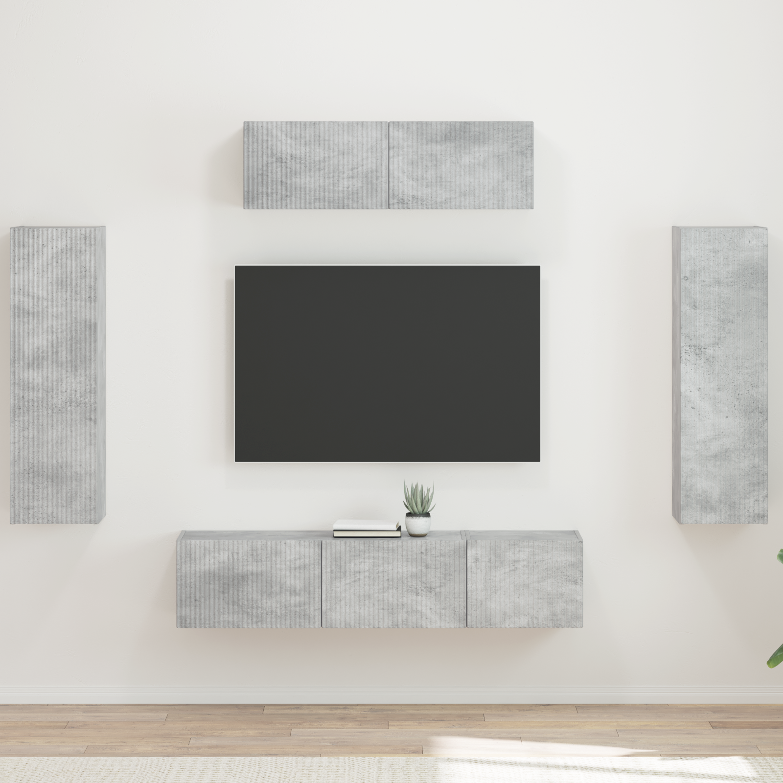 3 pcs Concrete grey