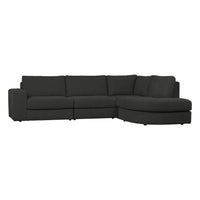 "Family" dešinės pusės kampinė sofa, antracito spalva - Namų Idėja