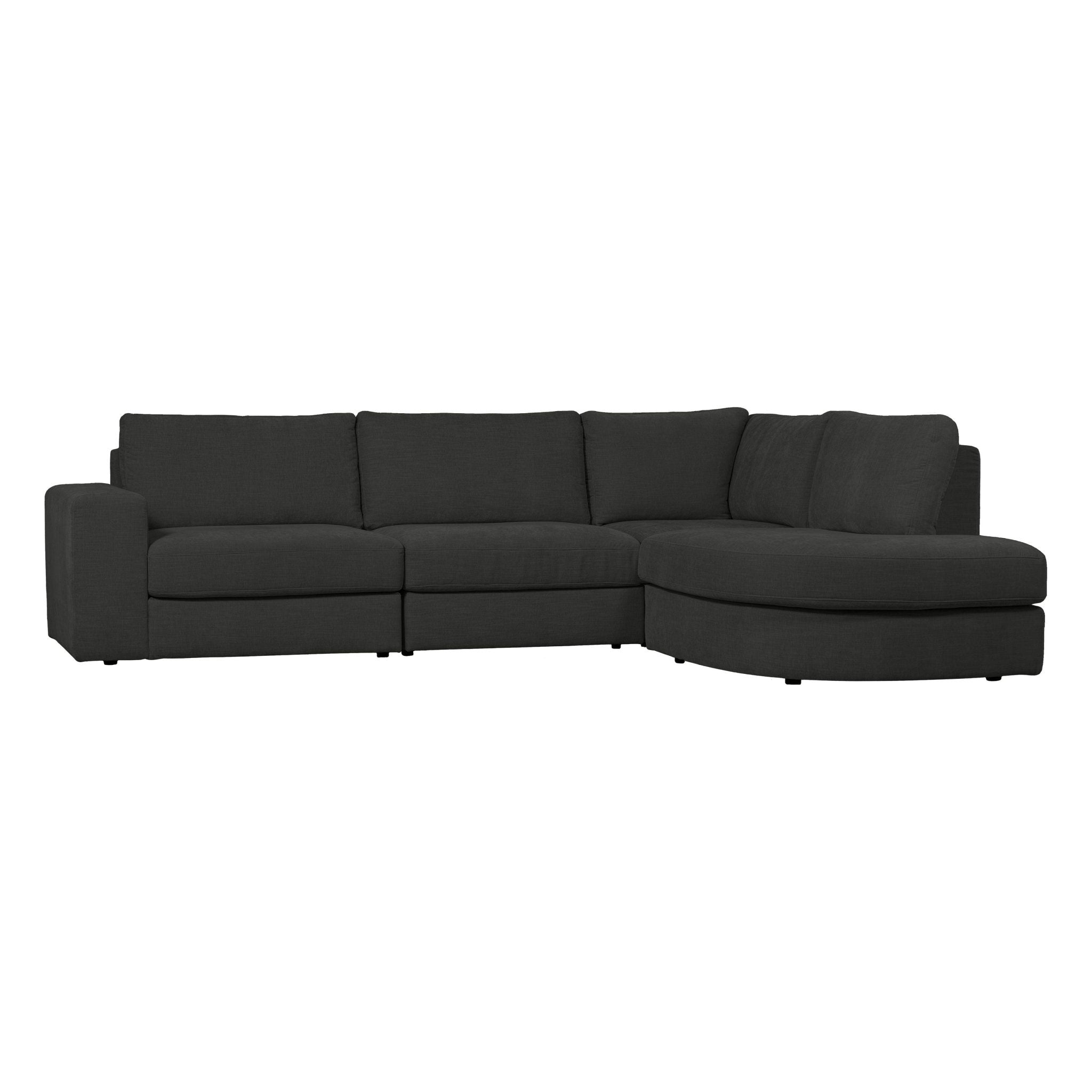 "Family" dešinės pusės kampinė sofa, antracito spalva - Namų Idėja