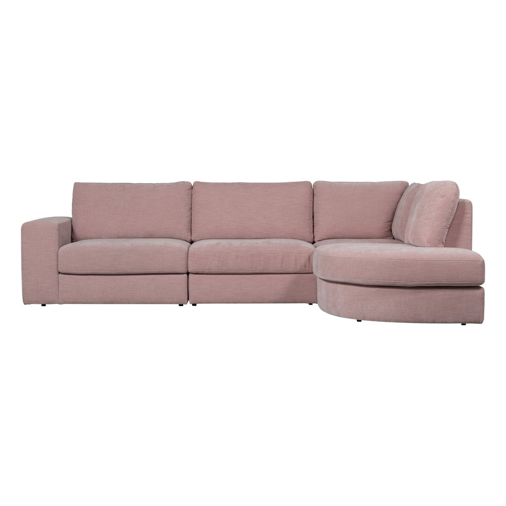 "Family" dešinės pusės kampinė sofa, rožinė - Namų Idėja