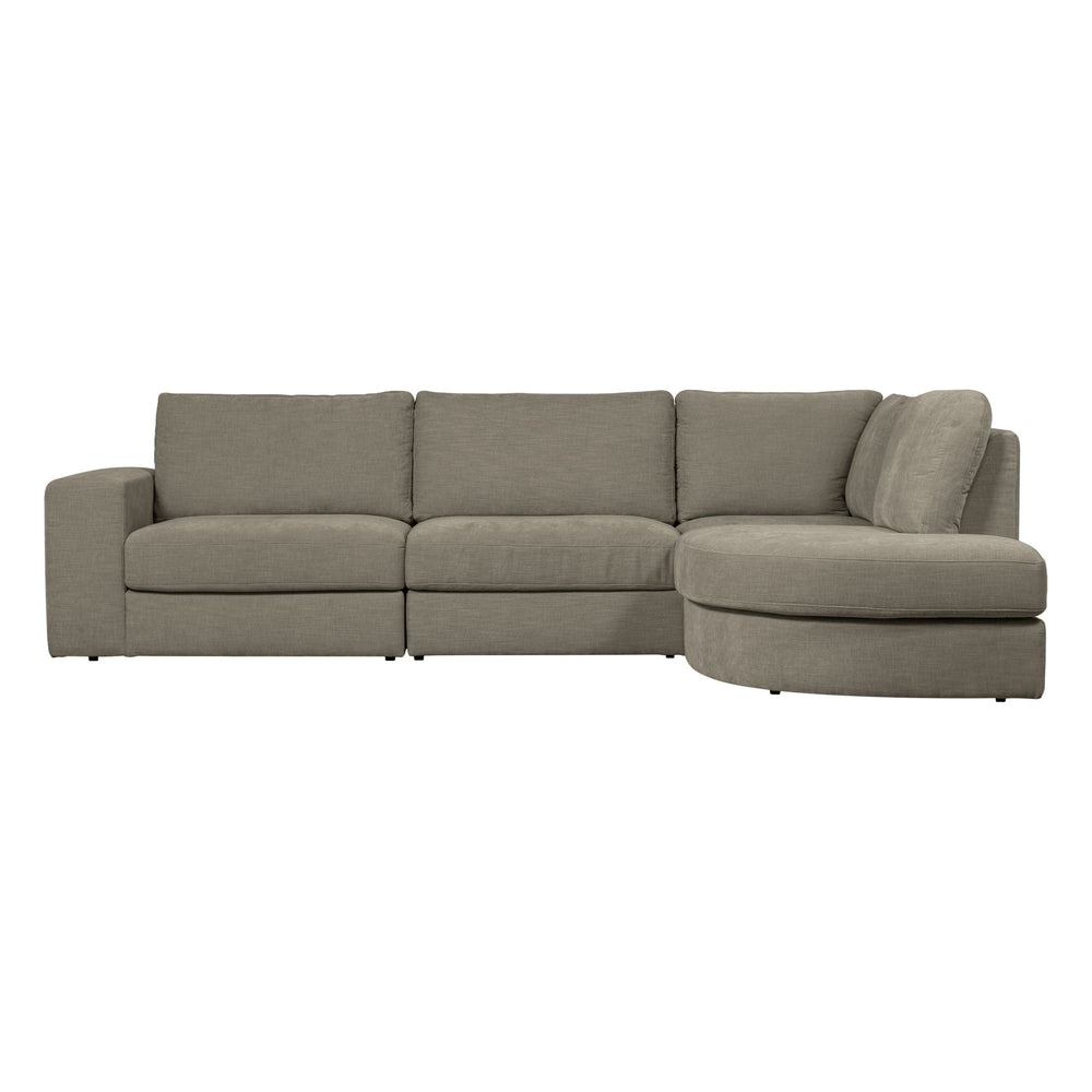 "Family" dešinės pusės kampinė sofa, šiltai pilka - Namų Idėja
