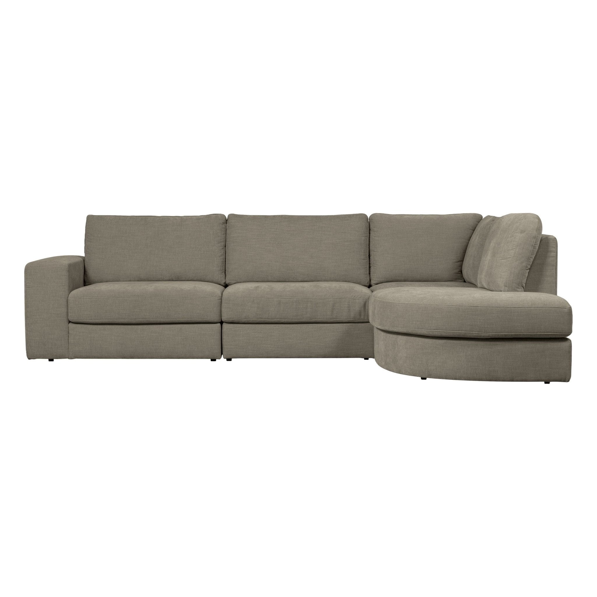 "Family" dešinės pusės kampinė sofa, šiltai pilka - Namų Idėja