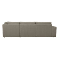 "Family" dešinės pusės kampinė sofa, šiltai pilka - Namų Idėja