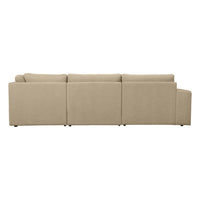 "Family" dešinės pusės kampinė sofa, smėlio spalva - Namų Idėja